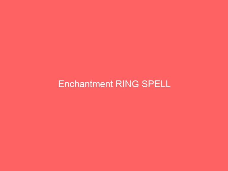 Enchantment RING PSYCHIC