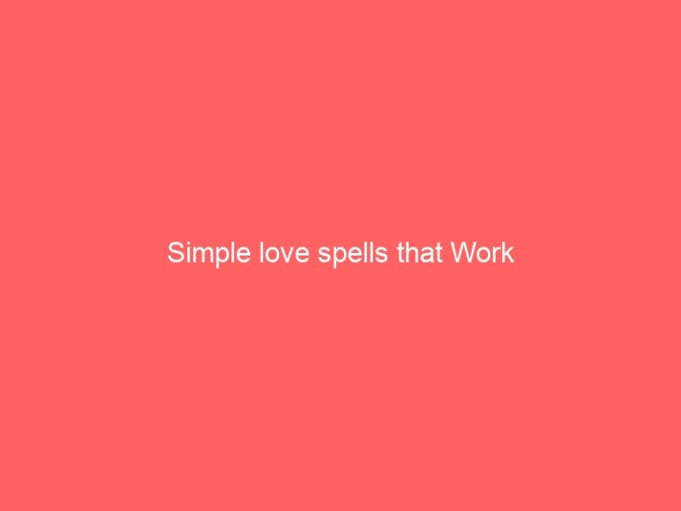 Simple love psychics that Work